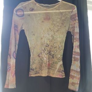 Sheer long Sleeve top